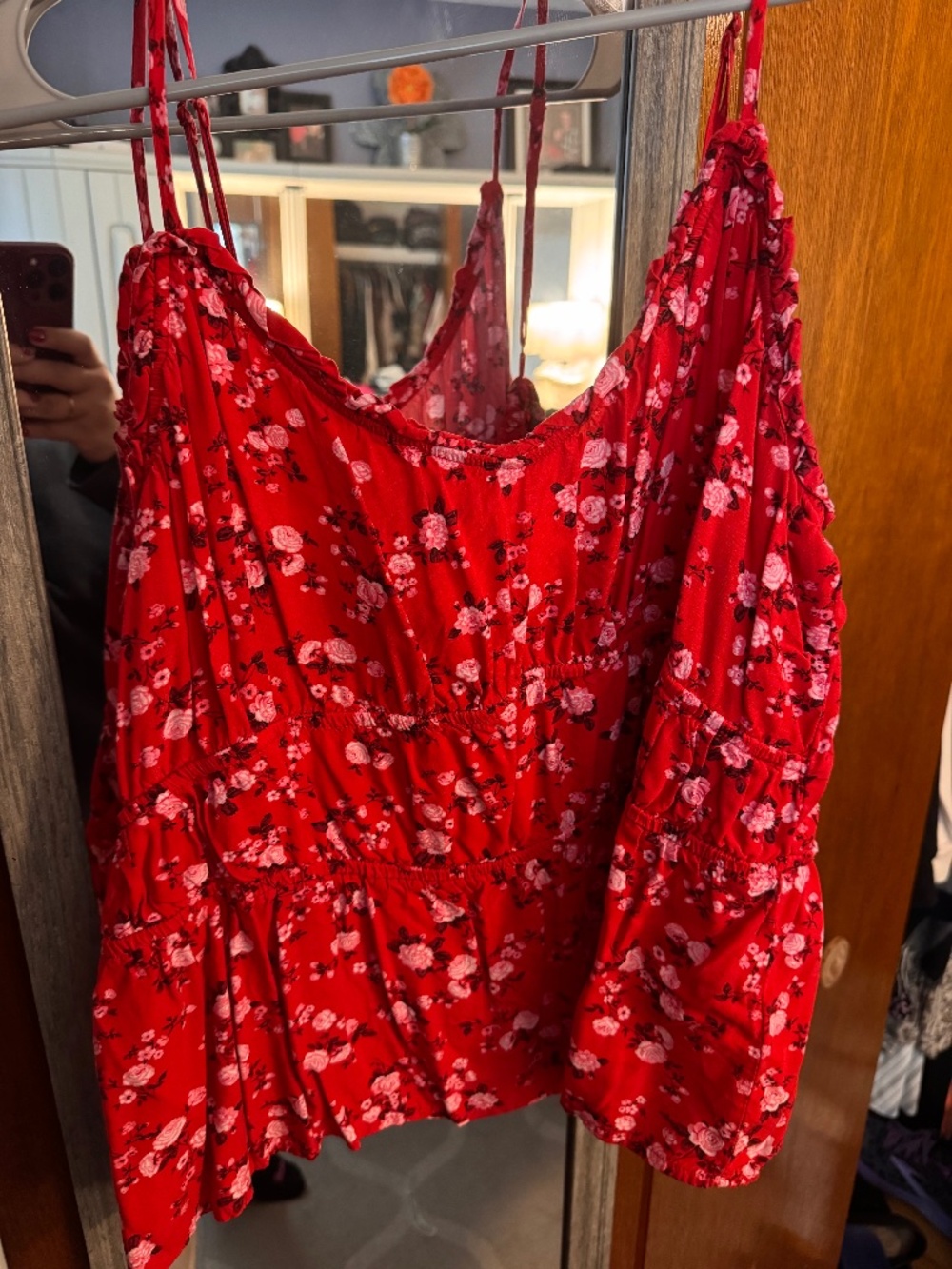 Floral spaghetti strap top